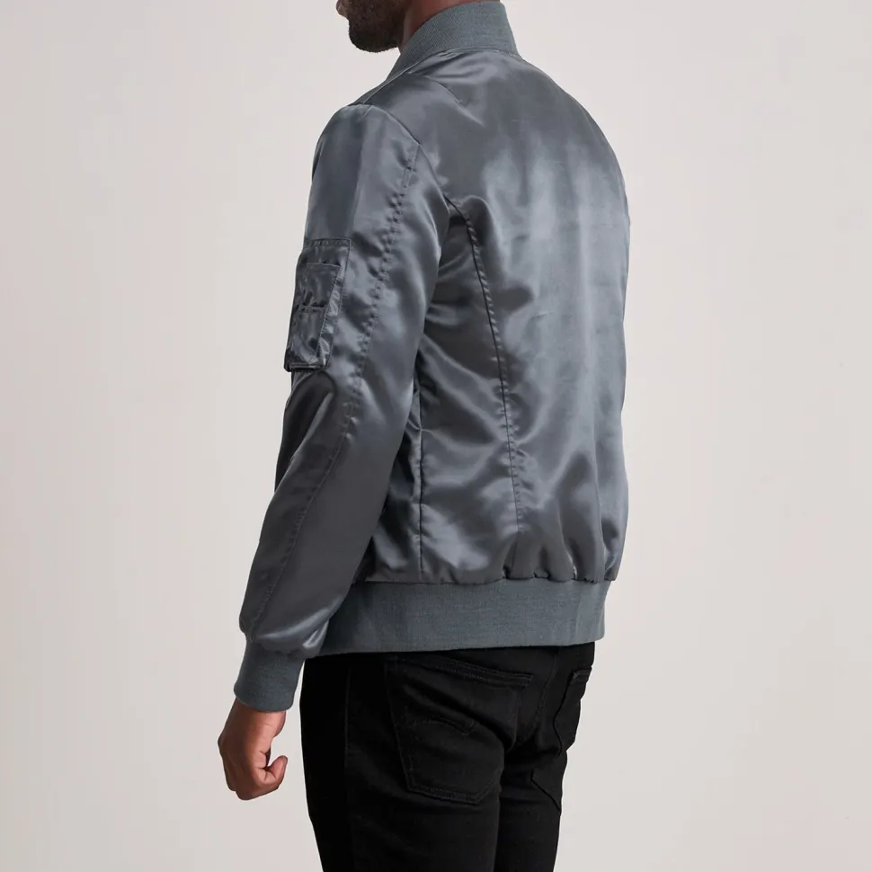Quinton MA-1 Grey Bomber Jacket