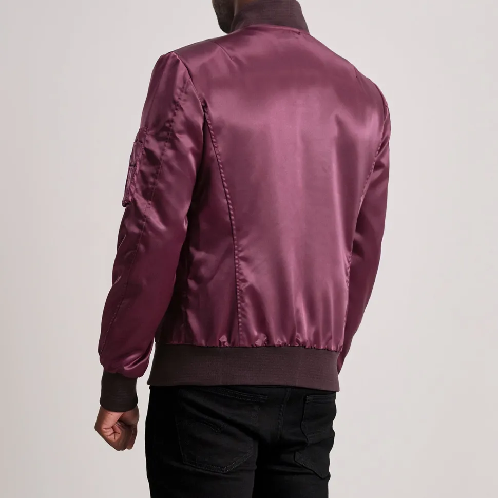 Quinton MA-1 Maroon Bomber Jacket