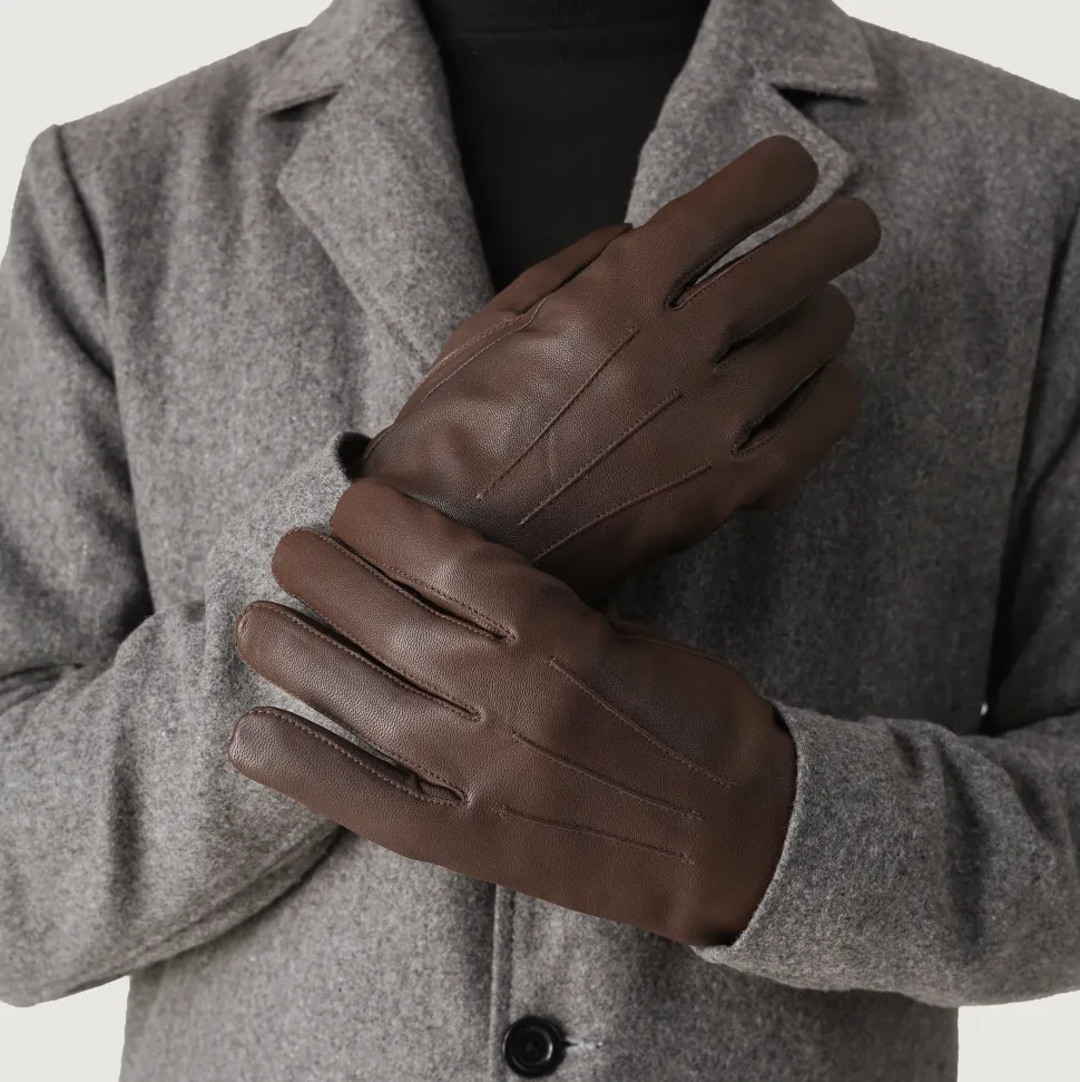 Ralph Brown Leather Dress Gloves