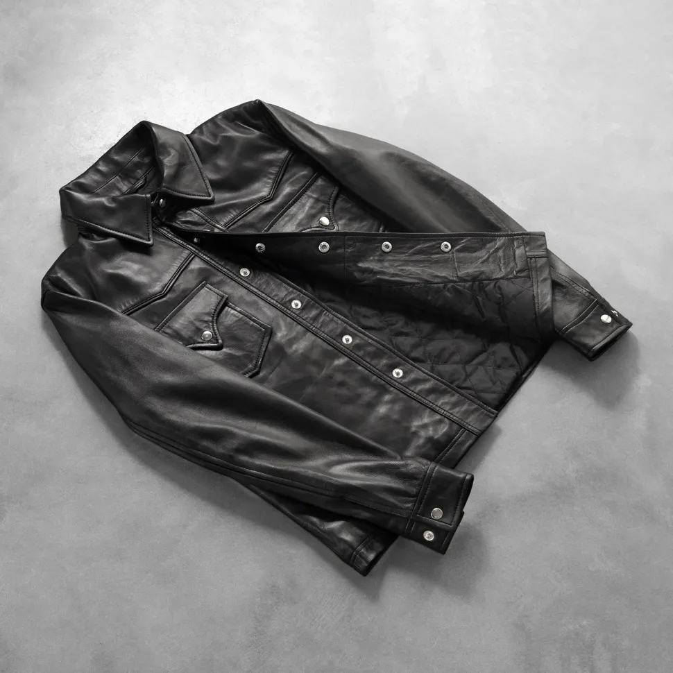 Ranchson Black Leather Shirt