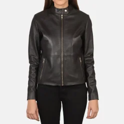 Rave Brown Leather Biker Jacket