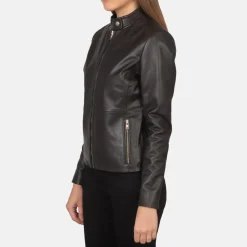 Rave Brown Leather Biker Jacket