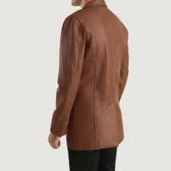 Ray Cutler Brown Leather Blazer