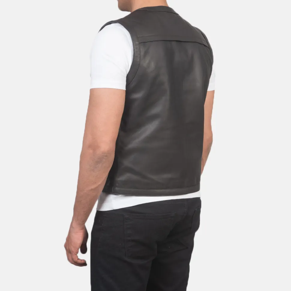 Safari Brown Leather Vest