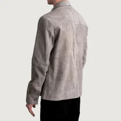 Scout Grey Suede Leather Shirt