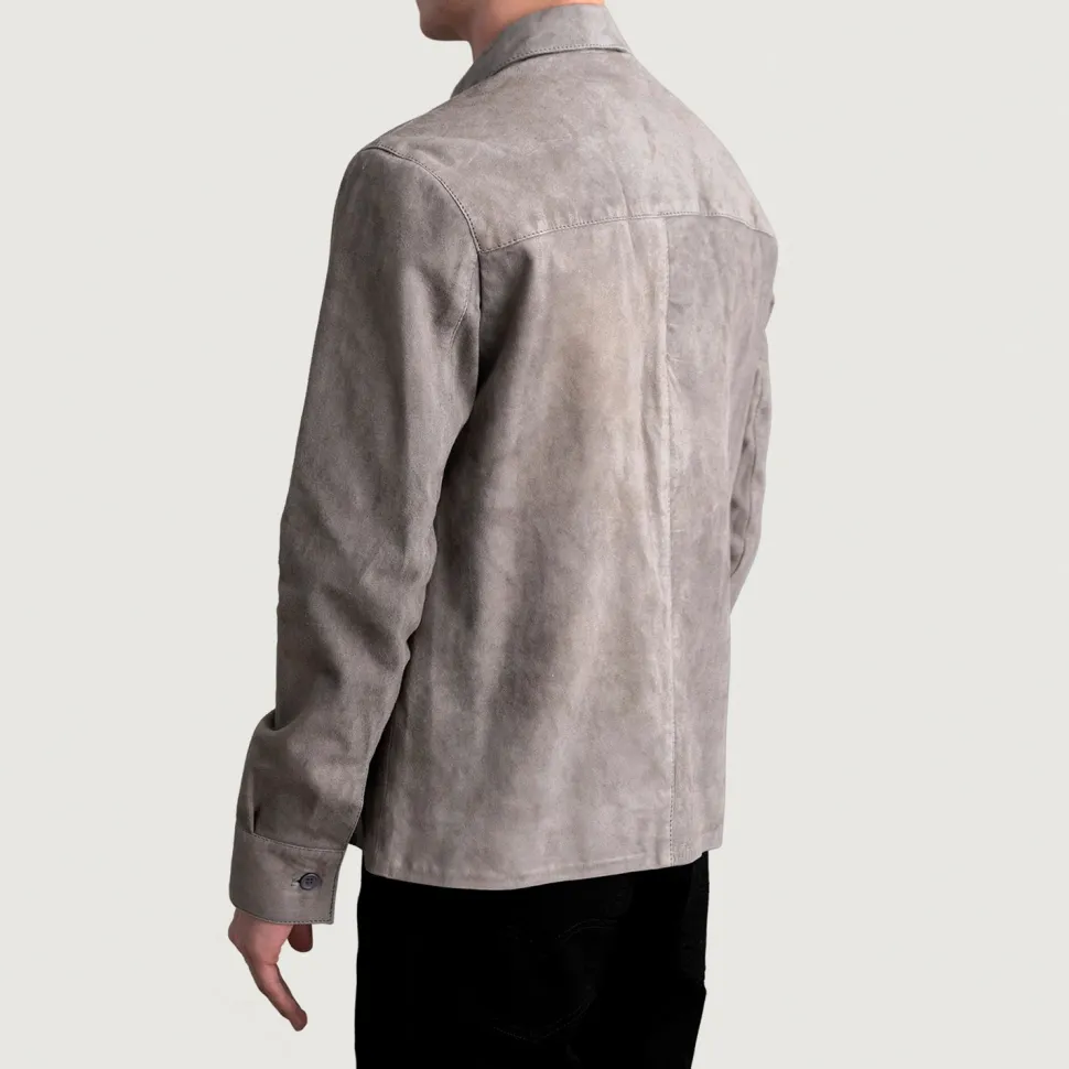 Scout Grey Suede Leather Shirt