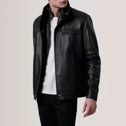 Sean Black Leather Classic Jacket