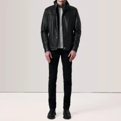 Sean Black Leather Classic Jacket