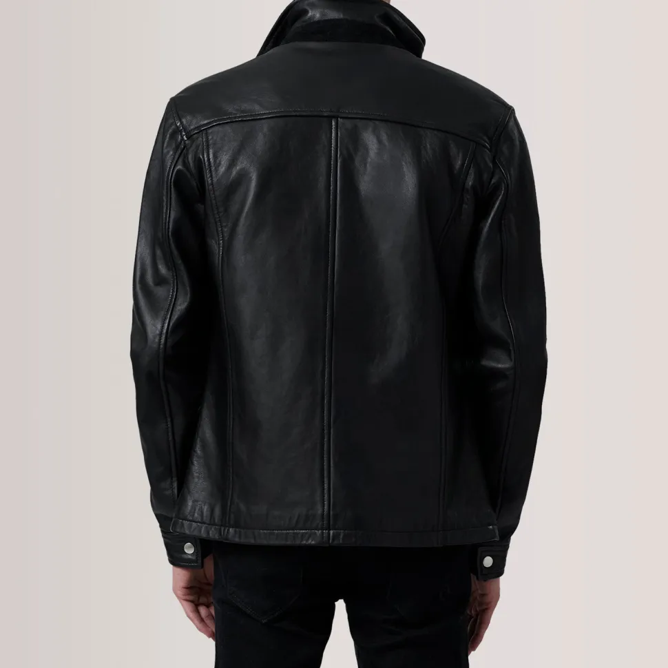 Sean Black Leather Classic Jacket