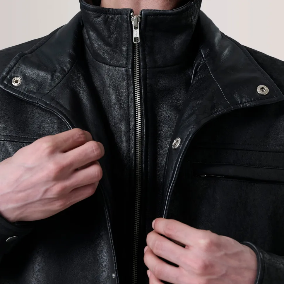 Sean Black Snuffed Classic Jacket