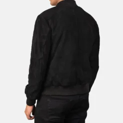 Shane Black Suede Bomber Jacket