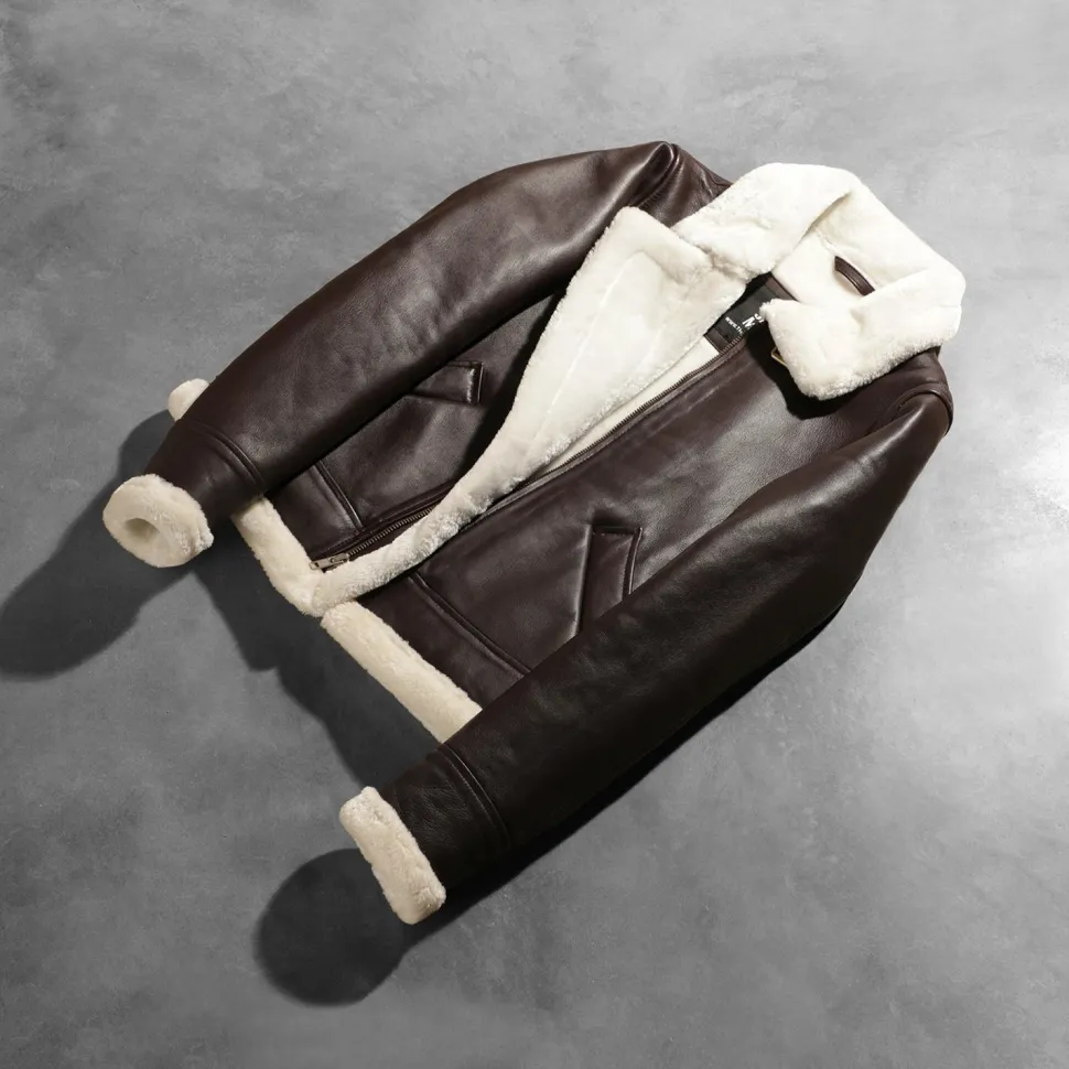 Sherilyn B-3 Maroon Leather Bomber Jacket