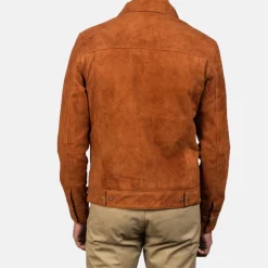 Stallon Brown Suede Trucker Jacket