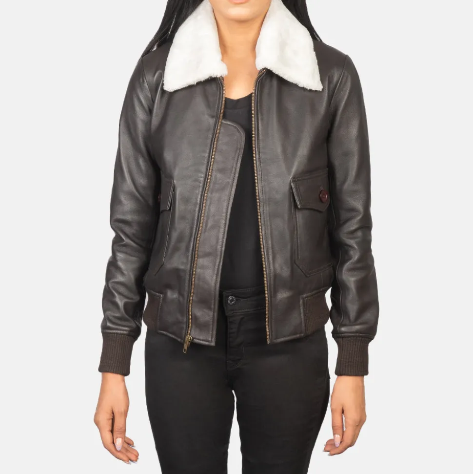 Stella G-1 Brown Leather Bomber Jacket