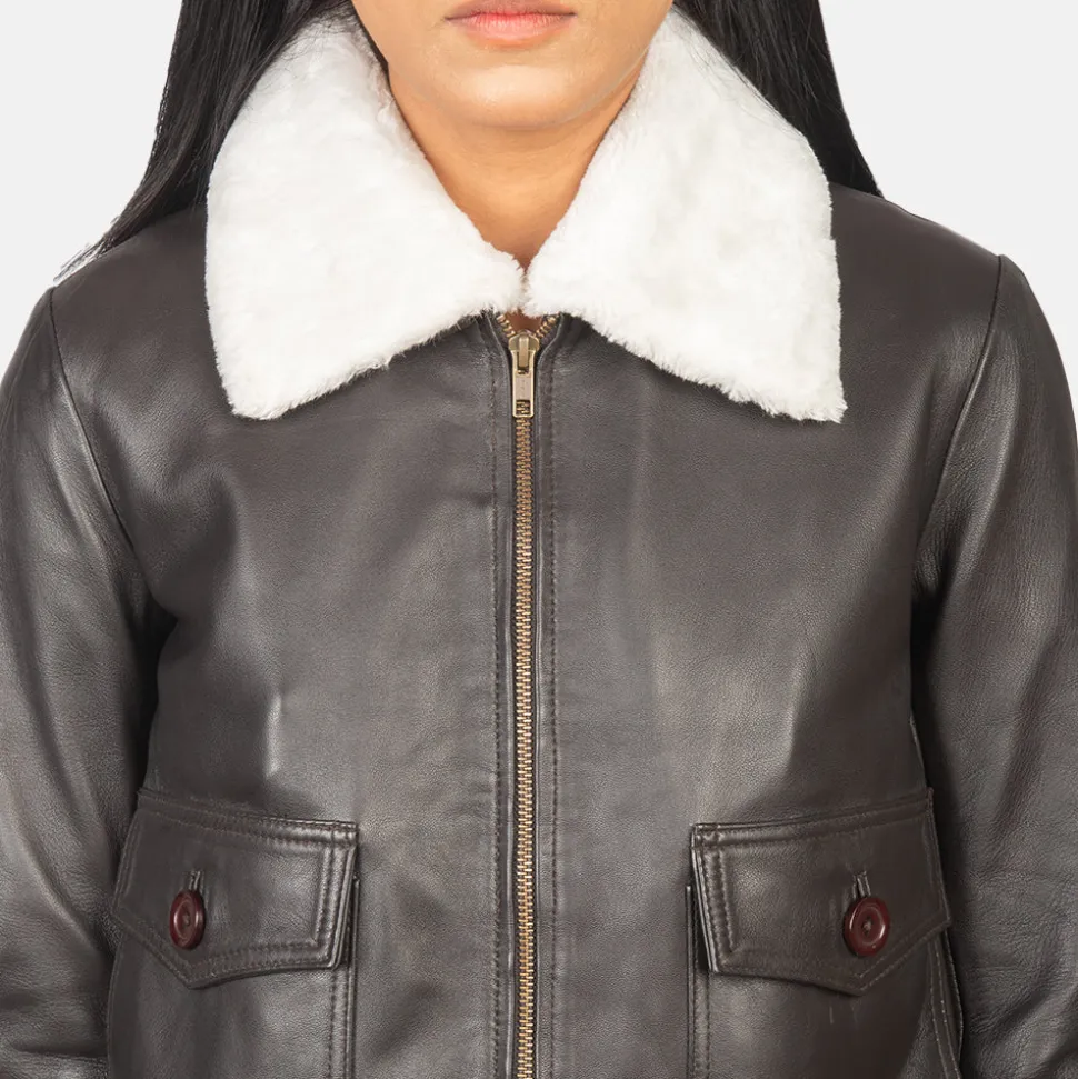 Stella G-1 Brown Leather Bomber Jacket