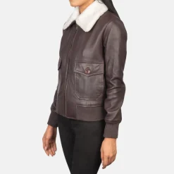 Stella G-1 Maroon Leather Bomber Jacket