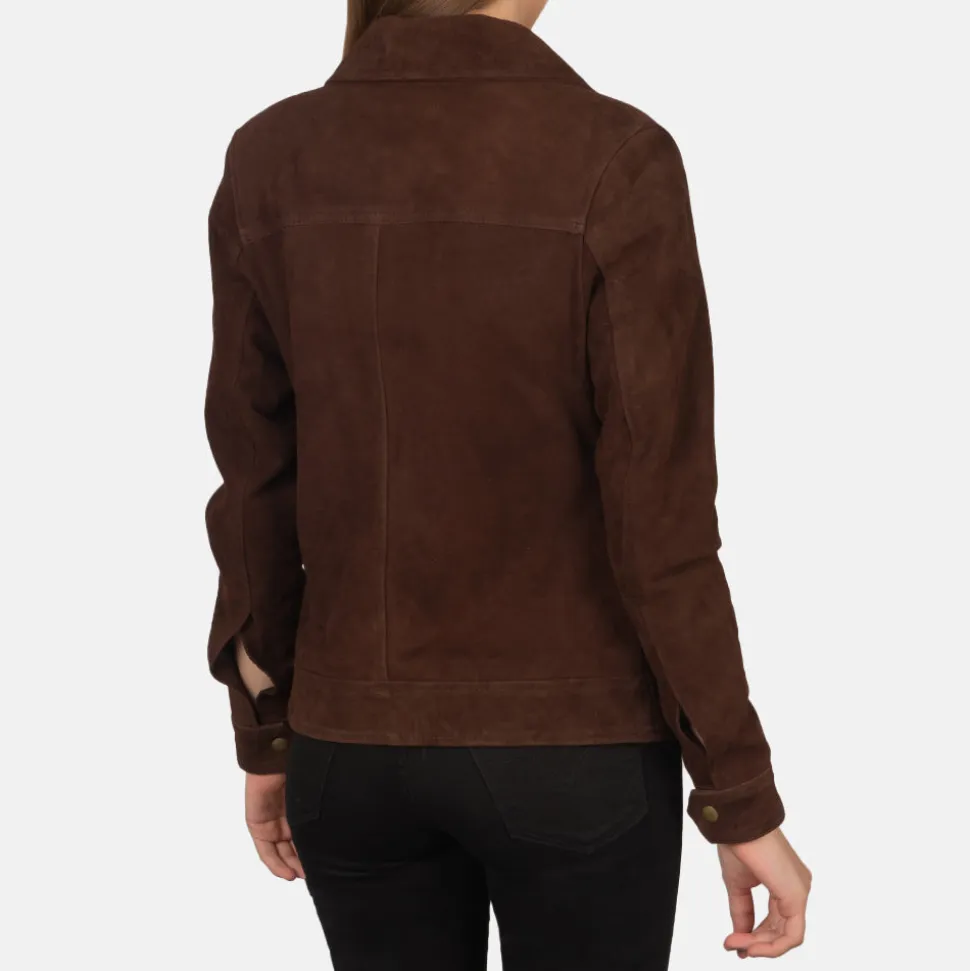 Suzy Mocha Suede Trucker Jacket