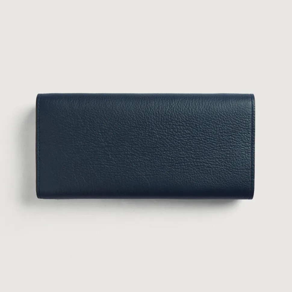 Taylor Blue Leather Continental Wallet