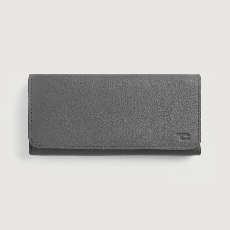 Taylor Grey Leather Continental Wallet