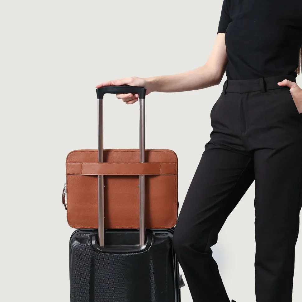 The Baxter Brown Leather Laptop Sleeve