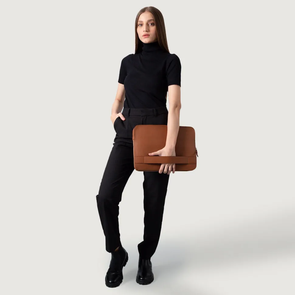 The Baxter Brown Leather Laptop Sleeve