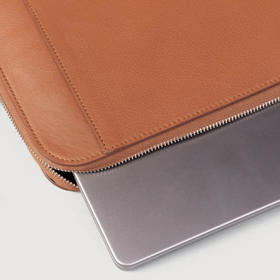The Baxter Brown Leather Laptop Sleeve