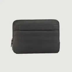 The Baxter Grey Leather Laptop Sleeve