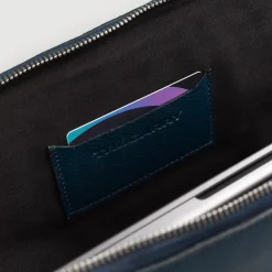 The Baxter Midnight Blue Leather Laptop Sleeve