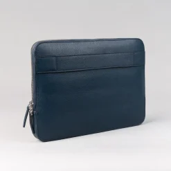The Baxter Midnight Blue Leather Laptop Sleeve
