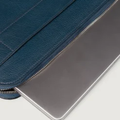 The Baxter Midnight Blue Leather Laptop Sleeve