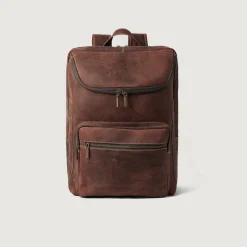 The Bedford Vintage Distressed Brown Leather Backpack