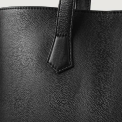 The Bianca Black Leather Tote Bag