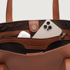 The Bianca Brown Leather Tote Bag