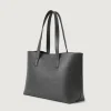 The Bianca Grey Leather Tote Bag