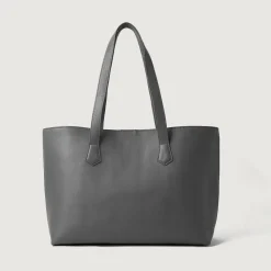 The Bianca Grey Leather Tote Bag