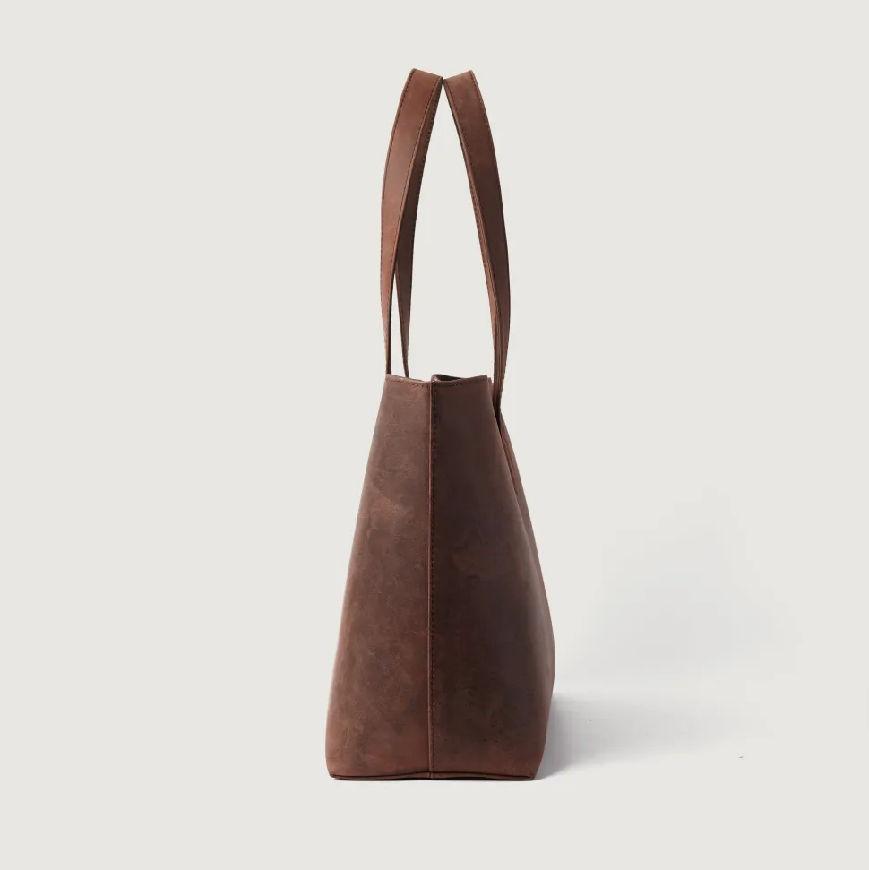 The Bianca Vintage Distressed Brown Leather Tote Bag