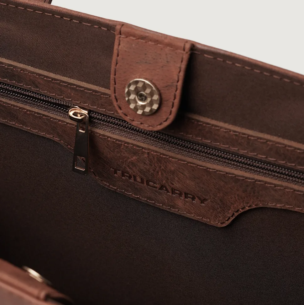 The Bianca Vintage Distressed Brown Leather Tote Bag