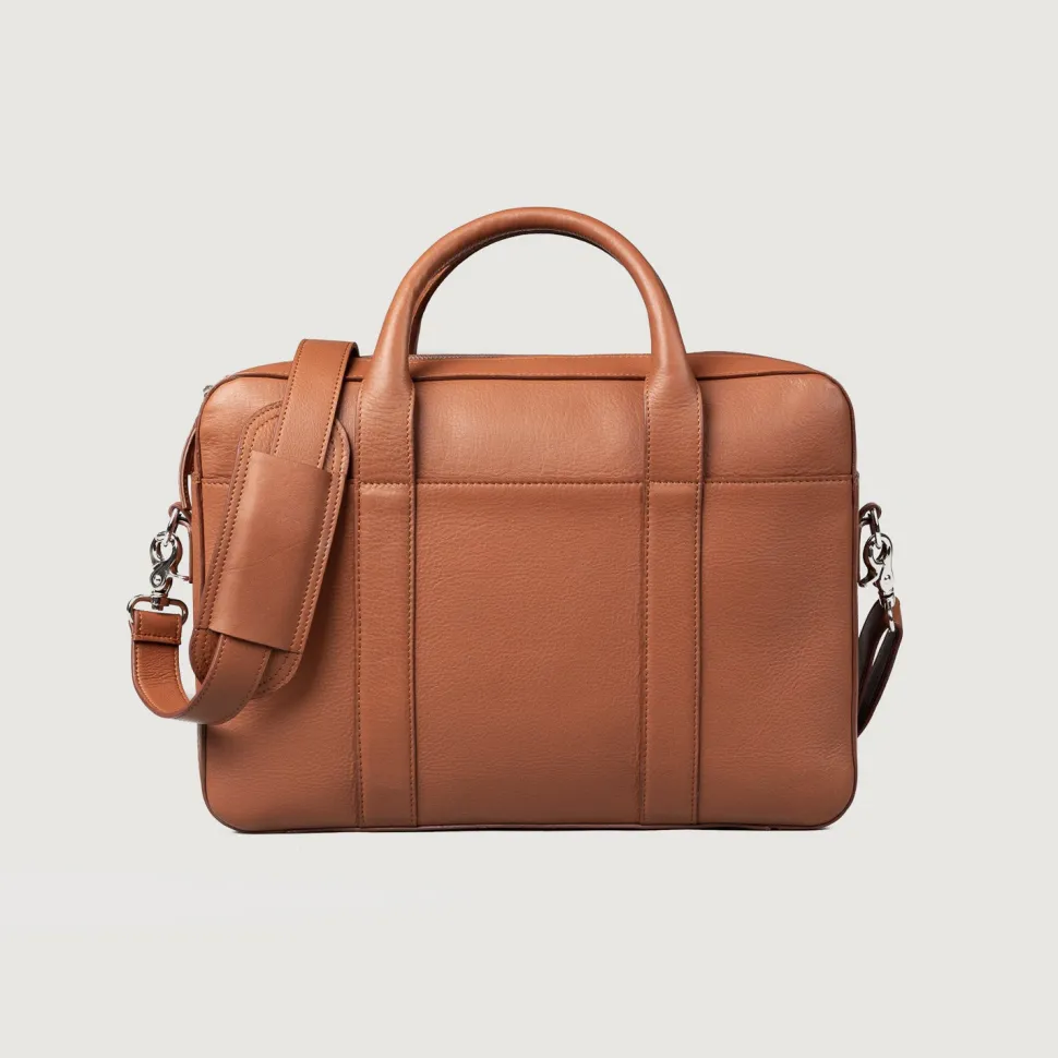 The Captain Brown Leather Briefcase
