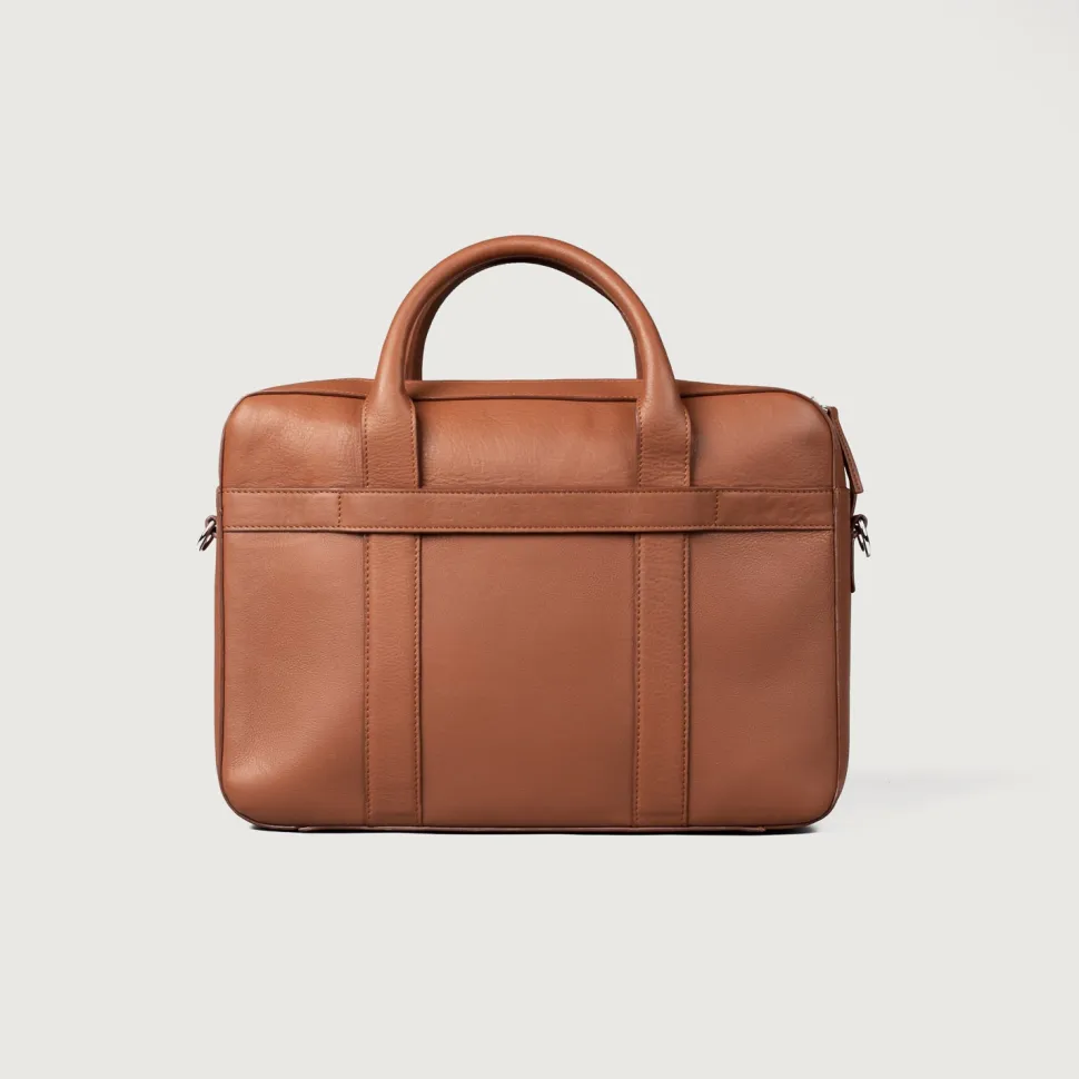 The Captain Brown Leather Briefcase