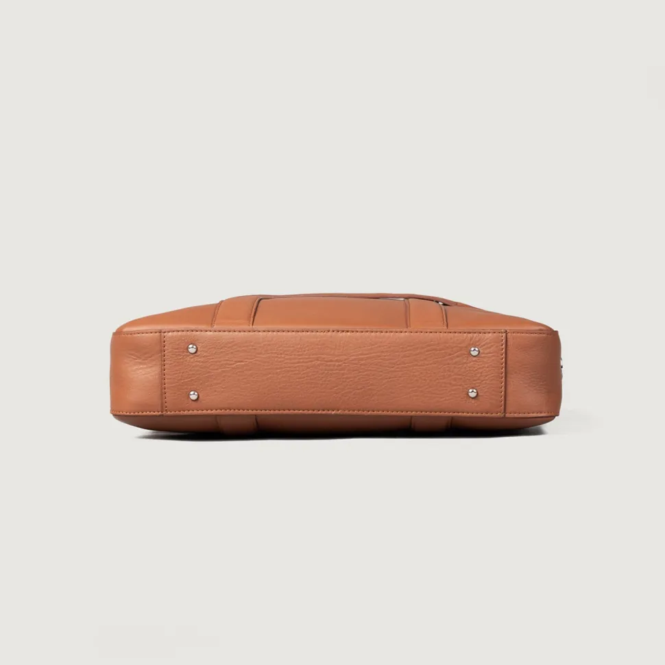 The Captain Brown Leather Briefcase
