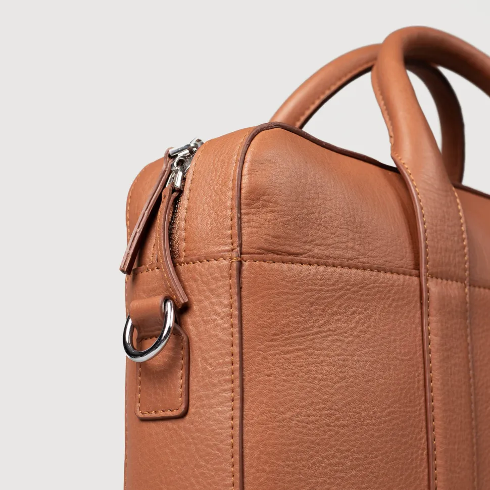 The Captain Brown Leather Briefcase