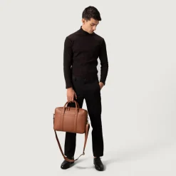 The Captain Brown Leather Briefcase