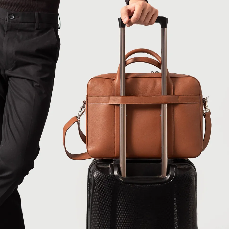 The Captain Brown Leather Briefcase