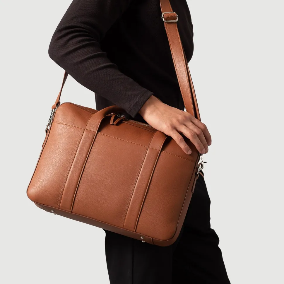 The Captain Brown Leather Briefcase