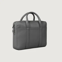 The Captain Grey Leather Briefcase