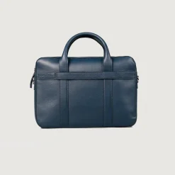 The Captain Midnight Blue Leather Briefcase