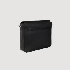 The Carismatico Black Leather Messenger Bag