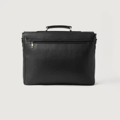 The Cristoph Black Leather Messenger Bag