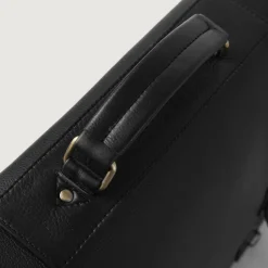 The Cristoph Black Leather Messenger Bag