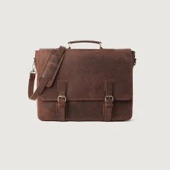 The Cristoph Vintage Distressed Brown Leather Messenger Bag